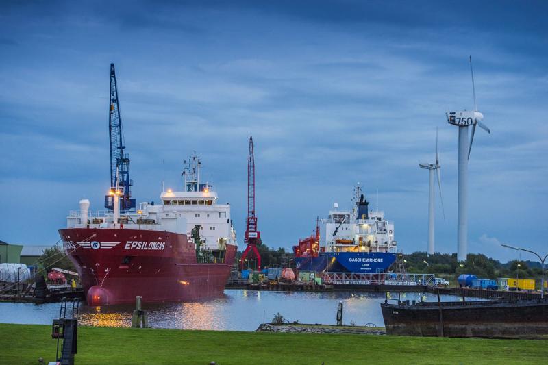 Blick auf das Gelände der Husumer Dock und Reparaturgesellschaft | © Foto Oliver Franke