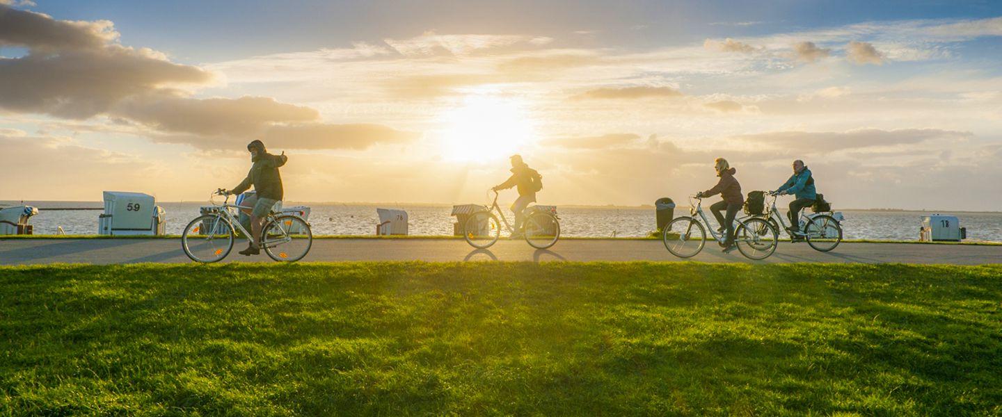 Radfahren an der Nordsee